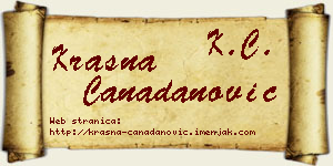 Krasna Čanadanović vizit kartica